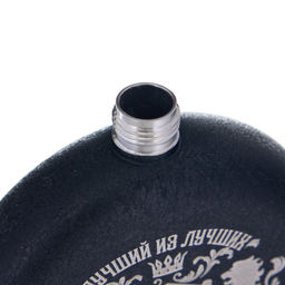 Фляжка Мужик, нержавеющая сталь, круглая, 150 мл, 5 oz