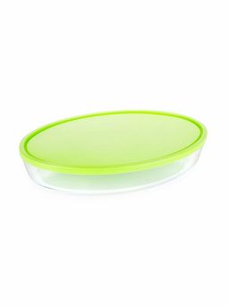 Форма для запекания и выпечки с зеленой крышкой COOK&STORE XL 3л 35х24х6см овальная