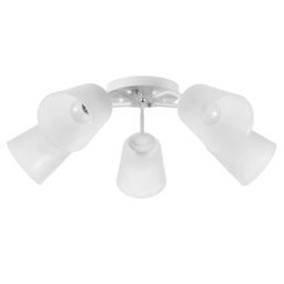 Люстра на потолок BayerLux «Онлайн», 5×15 Вт, Е27, белый/прозрачный