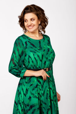 Платье Swallow 806.1 малахит/черный принт розы фото 6