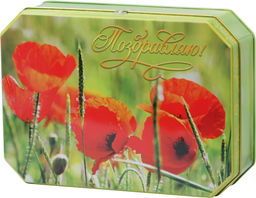 Черный дракон. 8 марта. Шкатулка Маки 80 гр. жест.банка