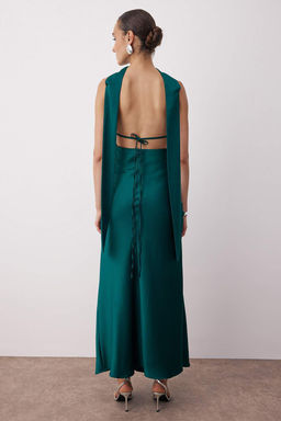 Kahverengi Sal Detayl? Saten Dokuma Maxi Abiye Gece Mezuniyet Elbisesi TPRSS25EL00312 - Trendyolmilla фото 14