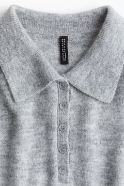 Fine-knit polo dress - H&m фото 8