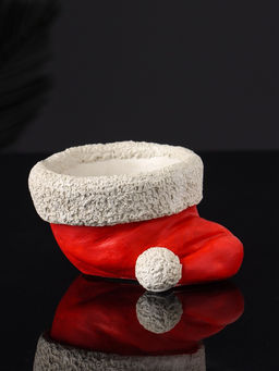 Подсвечник на 1 свечу Колпак, гипс, 9?7?5 см, красный