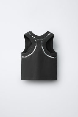 TOP LENTEJUELAS / Gris antracita - Zara фото 2
