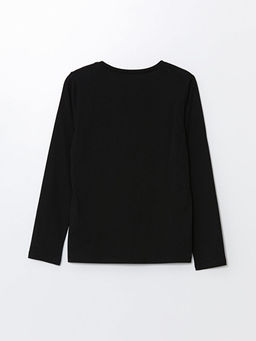 Bisiklet Yaka Basic K?z ?ocuk Ti??rt - Waikiki фото 3