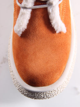 Ботинки 308.агатаw.Мандарин замша з/шерсть