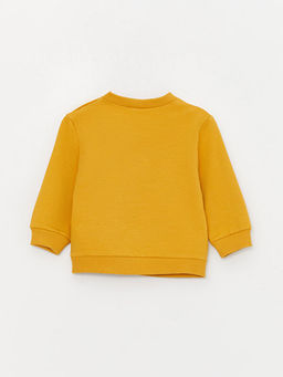 Bisiklet Yaka Uzun Kollu Bask?l? Erkek Bebek Sweatshirt ve E?ofman Alt 2li Tak?m - Waikiki фото 3