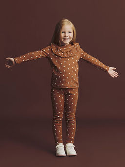 Beli Lastikli ?i?ekli K?z ?ocuk Tayt