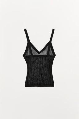 SPARKLY RIB KNIT TOP - Zara фото 6