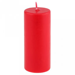 Свеча "Цилиндр" д4см, h10см, парафин, время горения 12,5 часов, красный (Россия)