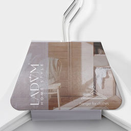 Плечики - вешалки для одежды LaDо́m Soft-Touch, 3 шт., деревянные, с перекладиной, широкие плечики, 44.5×23 см, белые