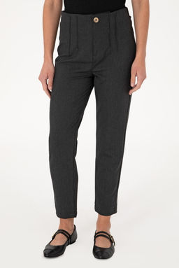 Kad_n Antrasit Carrot High Waist Fit Kanvas Pantolon Sepette S_rpriz _ndirim - U.s. polo assn фото 2