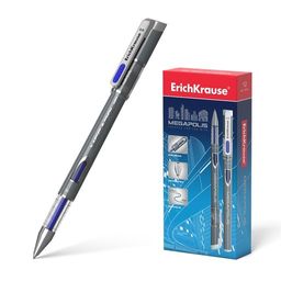 Цена за 12 шт. Ручка гелевая ErichKrause MEGAPOLIS® Gel Stick 0.5, цвет чернил синий (в коробке по 12 шт.)
