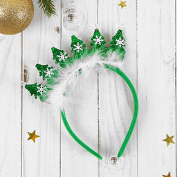 Ободок новогодний карнавальный Ёлочки, световой