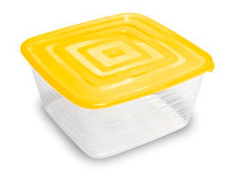 Цена за 2 шт. Контейнер для продуктов (СВЧ) "Унико" квадратный 3л С212