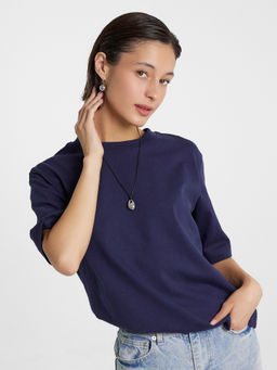 Футболка женская в синем цвете синее небо 302862