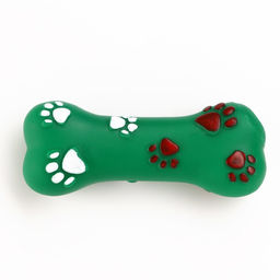 Игрушка пищащая Кость со следами лапок, 9,6 х 3,7 см, тёмно-зелёная - Пижон фото 2