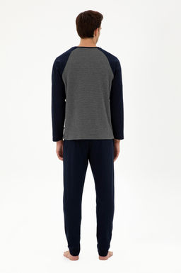 Мужской пижамный комплект антрацитового меланжевого цвета - U.s. polo assn фото 4