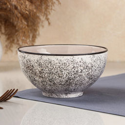 Тарелка керамическая Салатница, 700 мл, 15 см, серая, 1 сорт, Иран