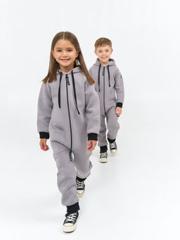 Комбинезон с капюшоном и накладным карманом Жемчуг - Bungly фото 11