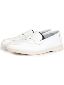 03-B416-1 WHITE Лоферы женские (натуральная кожа)