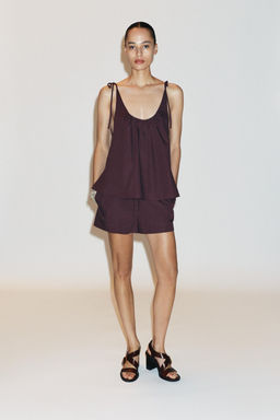 POPLIN TIE TOP