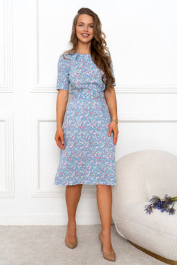 Платье Open Style 5668 голубой