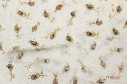 Импорт. хлопок (ситец) Маленькие бутончики цв.коричневый, ш.1.55м, хлопок-100%, 80гр/м.кв - Купава фото 3