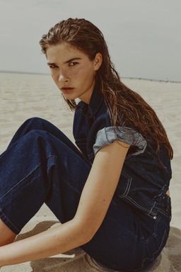 JEANS Z1975 CULOTTE TIRO ALTO COMFORT / Azul - Zara фото 16