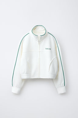 SUDADERA RIB CREMALLERA VIVOS CONTRASTE / Crudo claro - Zara фото 3