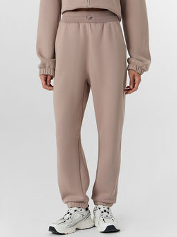 Брюки спортивные женские бежевые с начесом