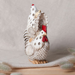 Статуэтка Курица и Петух 13,5х6,5х16 см / 210901-B /уп 48/ - Галеонтрейд фото 2