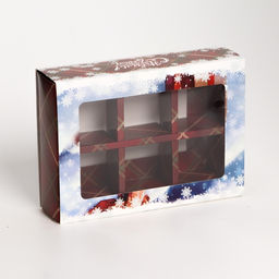 Коробка под 6 конфет «С Новым годом!», 13.5×9.5×3.5 см