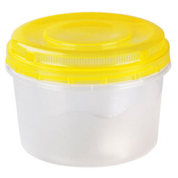 Контейнер для продуктов пластмассовый 1л, д14см, h10см, винтовая крышка, подходит для СВЧ (Россия) - Домашняя мода фото 2
