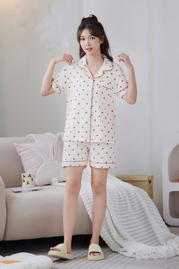 K11400 Костюм домашний: рубашка и шорты БЕЖЕВЫЙ