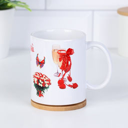 Кружка сублимация Любимой жене бокалы, c нанесением - Дарим красиво фото 4