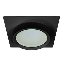 Светильник потолочный встраиваемый, 15W 230V GX53, IP44, черный, квадрат, без лампы, DL505