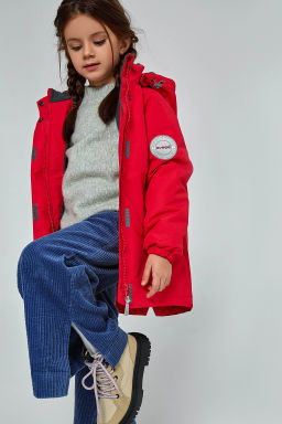 Куртка демисезонная 20632-327 кораллово-красный