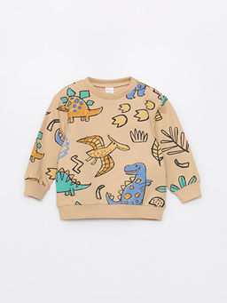Bisiklet Yaka Uzun Kollu Bask?l? Erkek Bebek Sweatshirt ve E?ofman Alt? 2li Tak?m - Waikiki фото 2