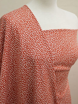 Штапель Фабиана цв.терракотовый, ш.1.45м, вискоза-100%, 90гр/м.кв - Купава фото 8