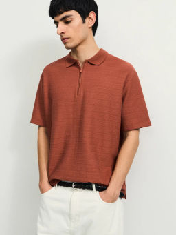 Футболка поло на молнии / Zarina