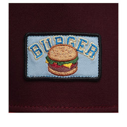 Бейсболка DJINNS арт. HFT Cap Food Burger (бордовый)  фото 4