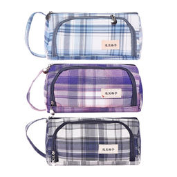 Пенал школьный Calligrata «Шотландка», мягкий, 2 отделения, 95×210×90 мм, МИКС