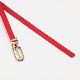 Ремень женский, ширина 1 см, пряжка металл, цвет красный - Simaland фото 2