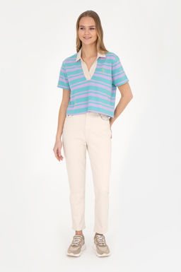 Женские бежевые джинсовые брюки - U.s. polo assn фото 8