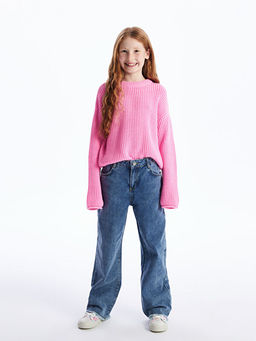 Wideleg K?z ?ocuk Jean Pantolon