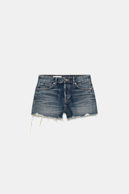 SHORTS DENIM TRF ROTOS TIRO MEDIO / Azul - Zara фото 4