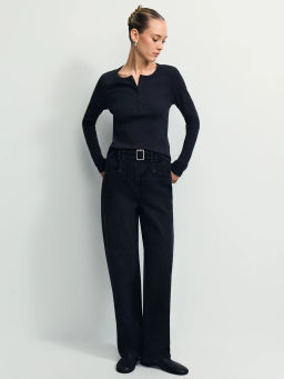 Лонгслив с застежкой на груди / Zarina  фото 2