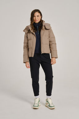 Пуховик короткий Светло-коричневый TRN Down Jacket